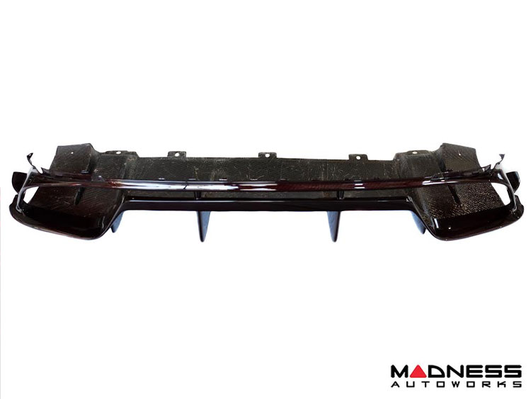 Alfa Romeo Giulia Rear Diffuser - Carbon Fiber - Quadrifoglio Model - Dark Red Candy